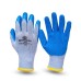 Blue Crinkle Latex Palm Coated Gloves