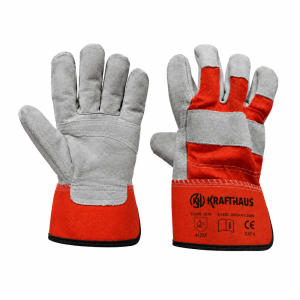 KH -Split Cowhide Leather Glove With Reflective
