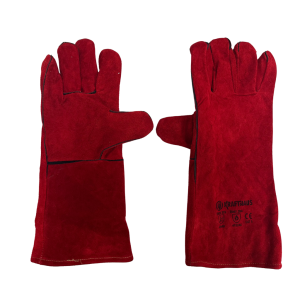 Red Leather Welding Gloves